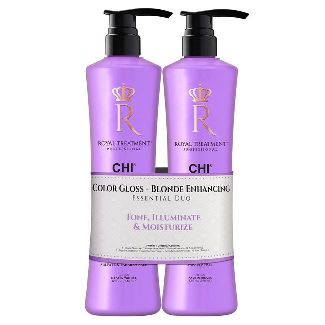 CHI Royal Treatment Color Gloss Blonde Enhancing Essential Liter Duo