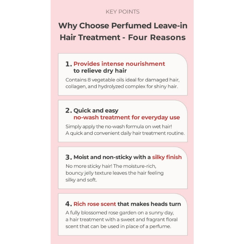 Deoproce Perfumed Leave-In Hair Treatment - Rose Therapy 100g