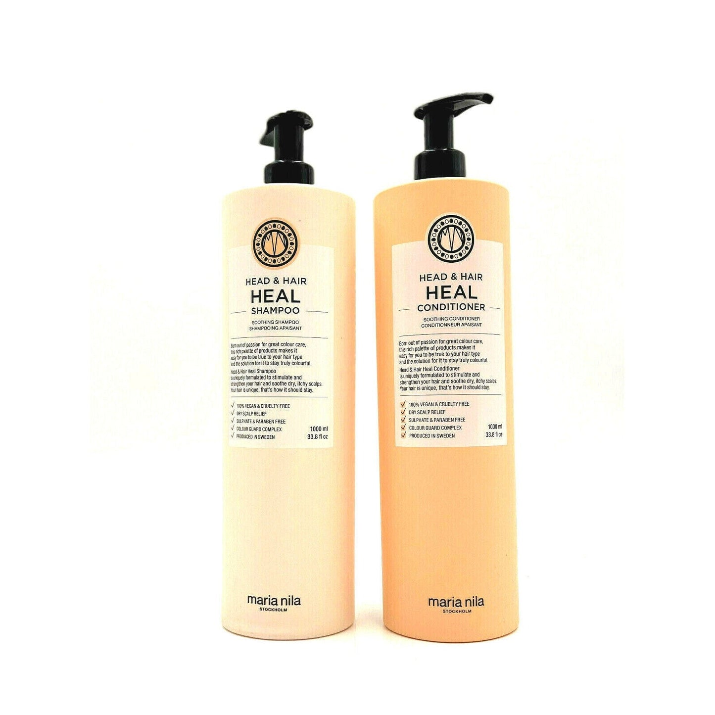 Maria Nila Head & Hair Heal Smoothing Shampoo & Conditioner 33.8 oz Duo