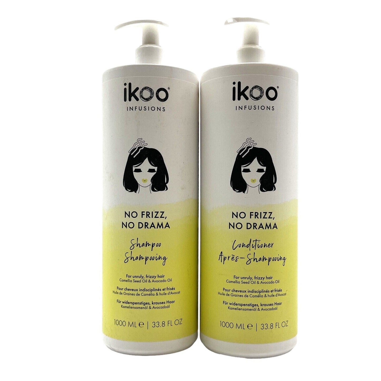 Ikoo No Frizz No Drama Shampoo & Conditioner 33.8 oz Duo