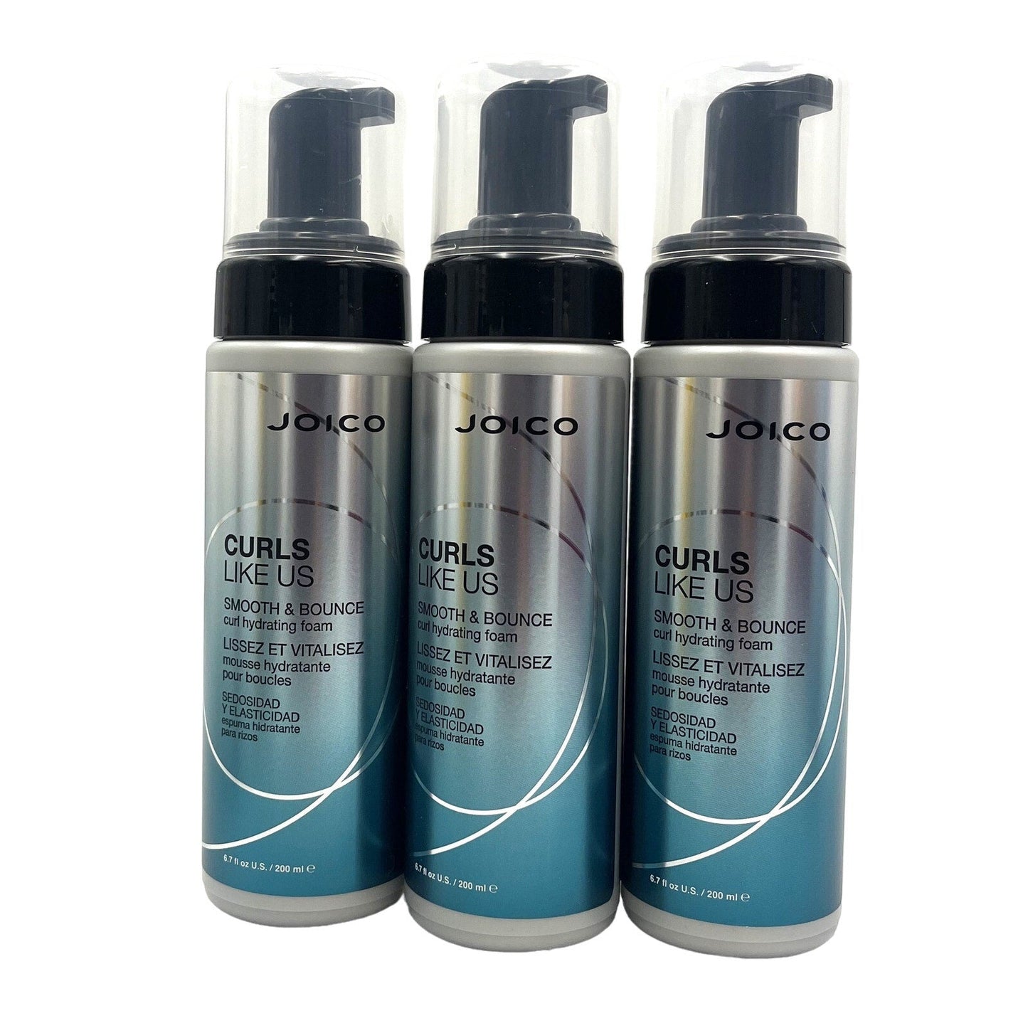 Joico Curls Like Us Smooth & Bounce Curl Hydrating Foam 6.7 fl.oz-3 Pack
