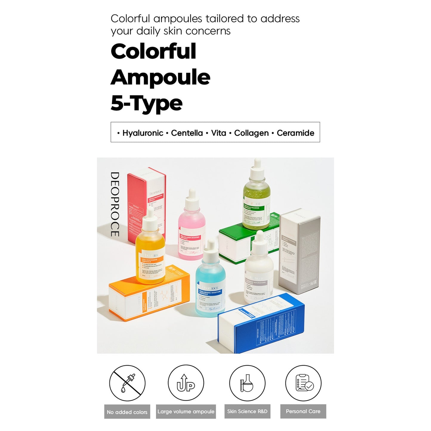 Korean Skincare Colorful Ampoule Gift Set, Spa Kit, K-Beauty, Birthday, Holiday