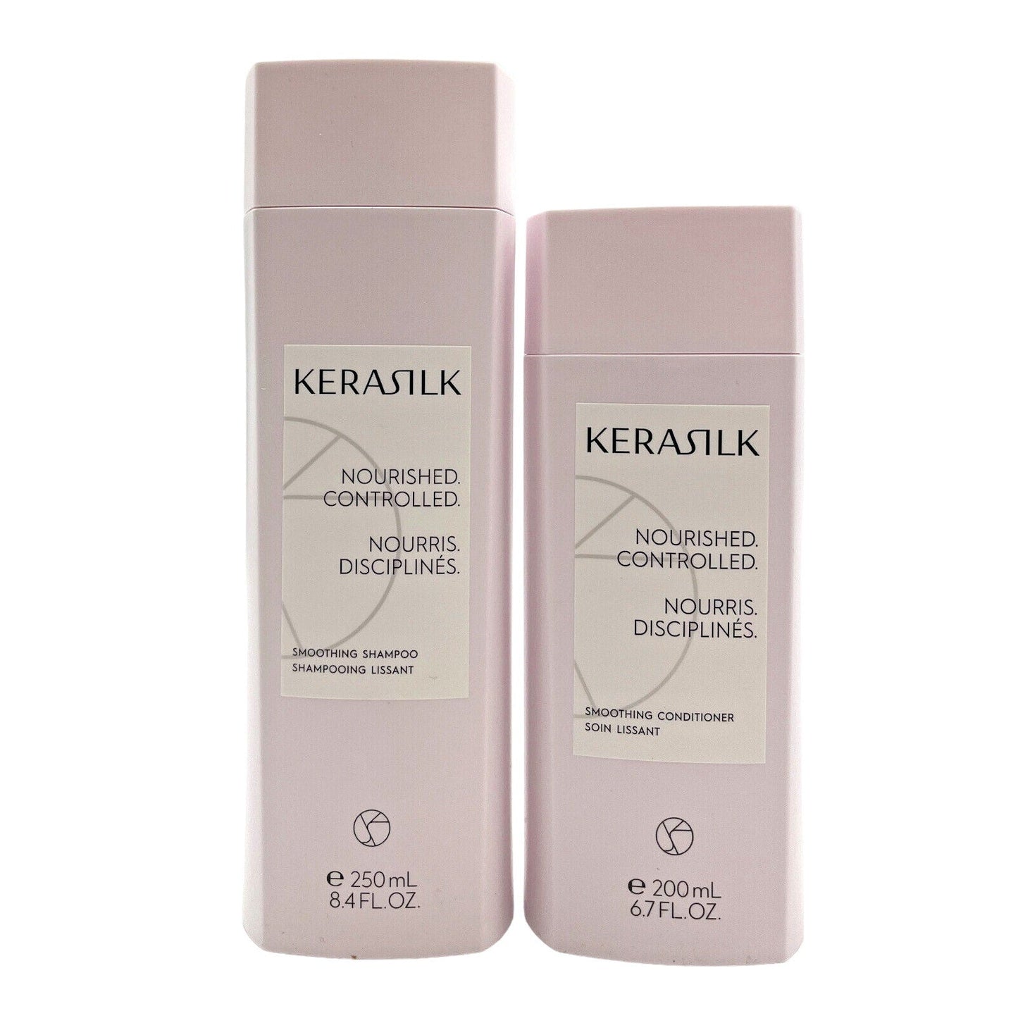 Kerasilk Nourished Controlled Smoothing Shampoo 8.4 oz & Conditioner 6.7 oz Duo
