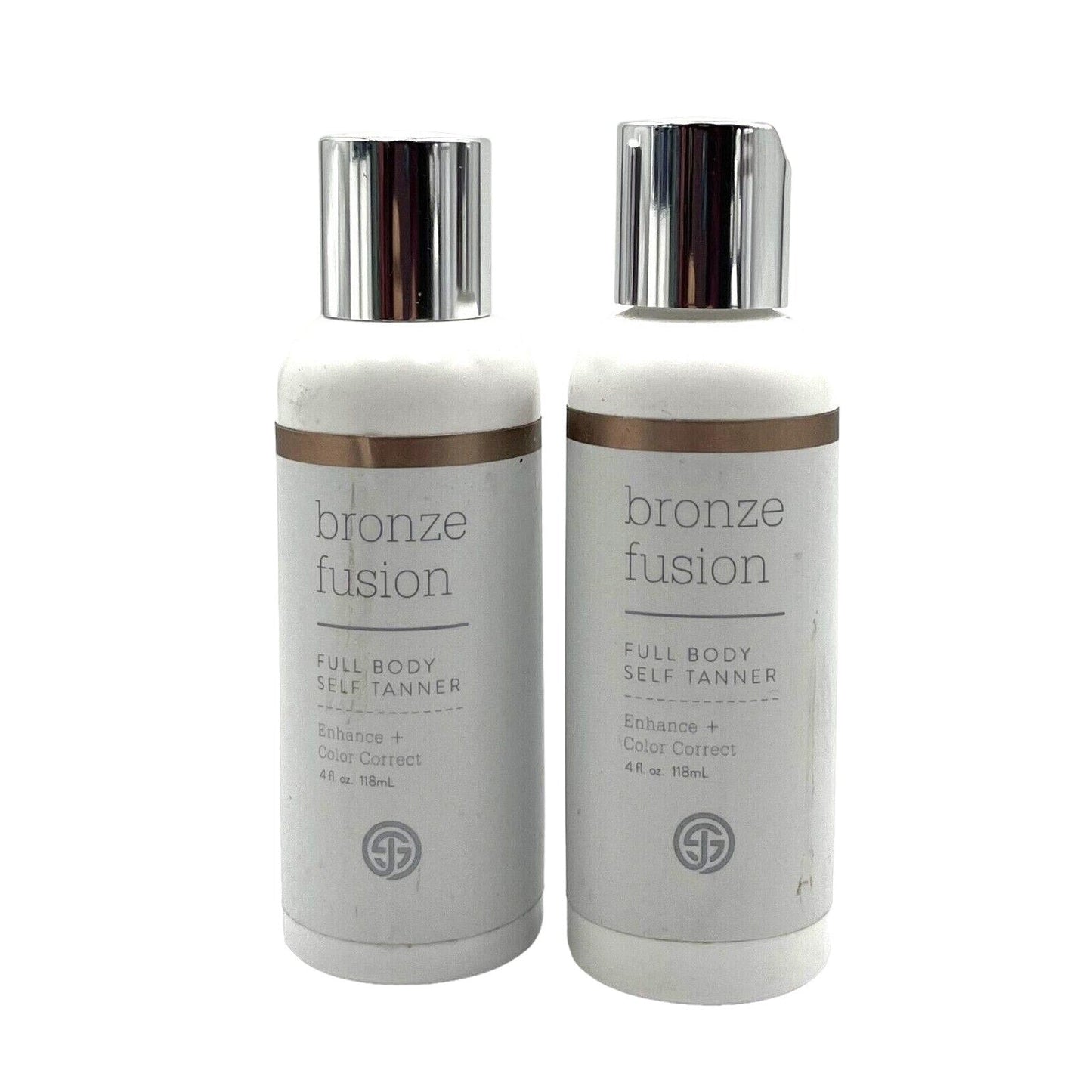 Sjolie Bronze Fusion Full Body Self Tanner Enhance+Color Correct Gel 4 oz-2 Pack