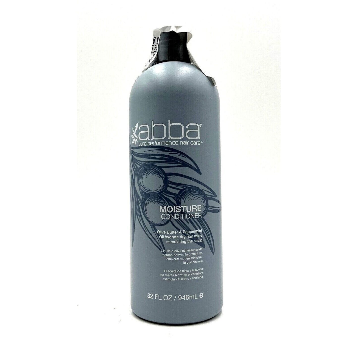 Abba Moisture Conditioner Olive Butter & Peppermint Oil Hydrate Dry Hair 32 oz