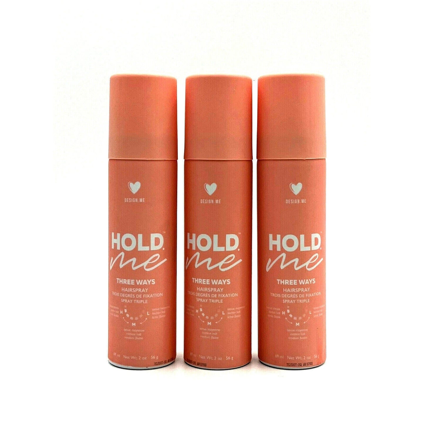 DesignMe Hold.Me Three Ways Hairspray 2 oz-Pack of 3