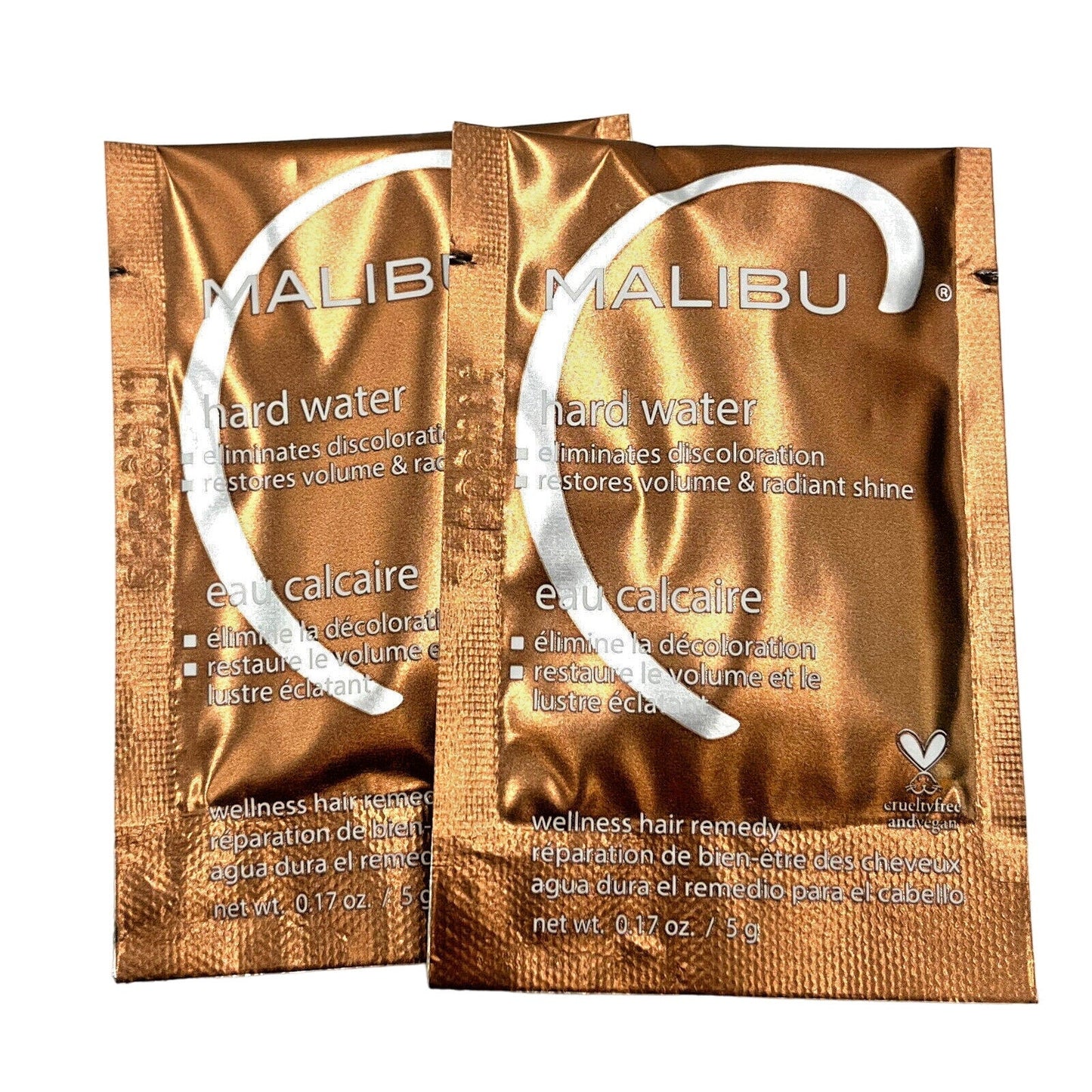 Malibu C Hard Water Elimates Discoloration & Restore Volume Remedy 0.17 oz-2 Pac
