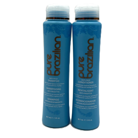 Pure Brazilian Anti-Frizz Shampoo & Conditioner 3 fl.oz Duo