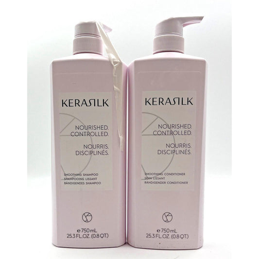 Kerasilk Nourished Controlled Smoothing Shampoo & Conditioner 25.3 oz