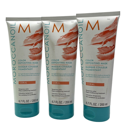 Moroccanoil Color Depositing Mask Coral 6.7 fl.oz-3 Pack