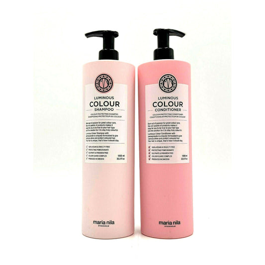 Maria Nila Luminous Colour Protecting Shampoo & Conditioner 33.8 oz Sweden Vegan