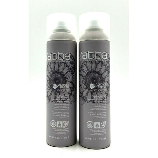 Abba Hair Care Always Fresh Dry Shampoo Rice Starch, Argan,Sunflower 6.5 oz-2 Pk