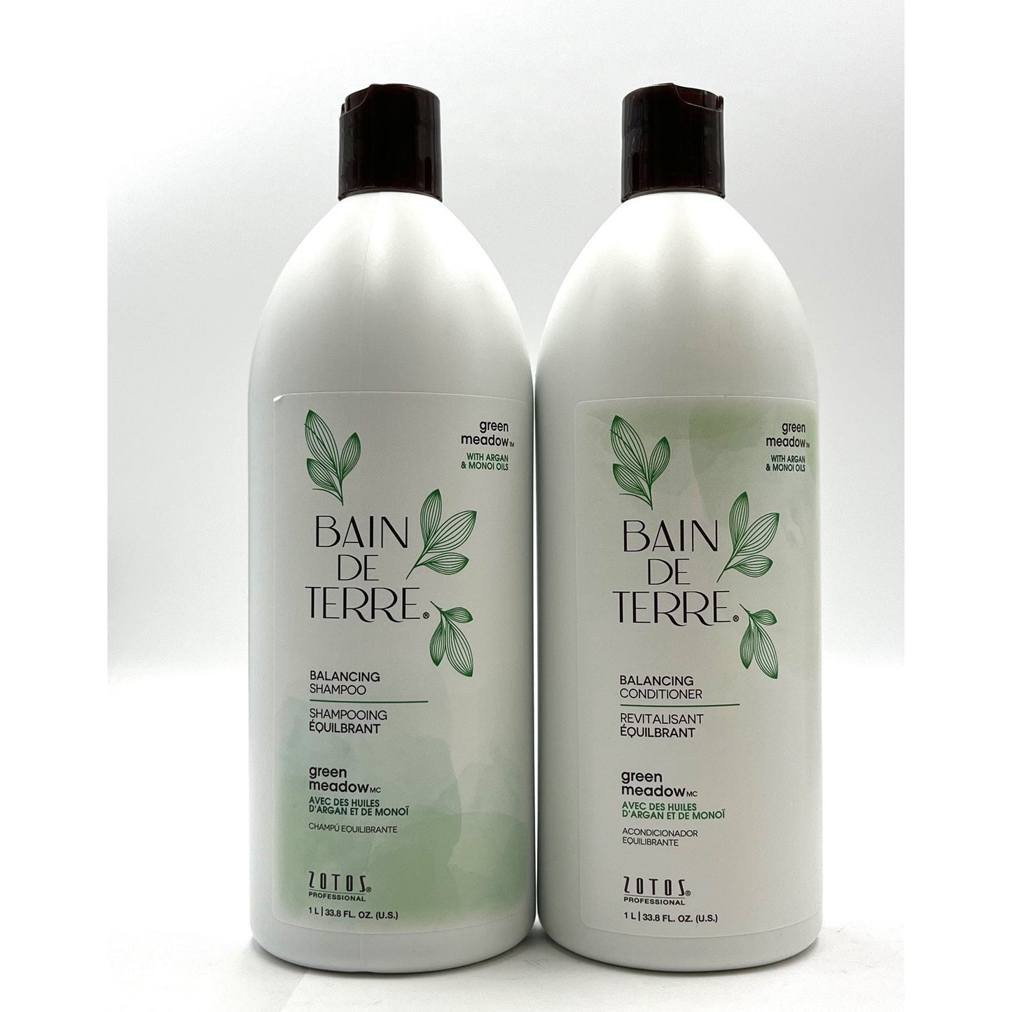 Bain De Terre Green Meadow Balancing Shampoo & Conditioner 33.8 oz Duo
