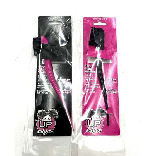 Cricket Amped Up Edges Hair Brush - Edge Control, Antistatic, Nano-Tapered 2pack