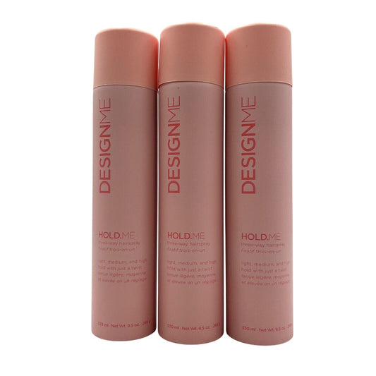 DesignMe Hold.Me Three Way Hairspray 9.5 oz-3 Pack