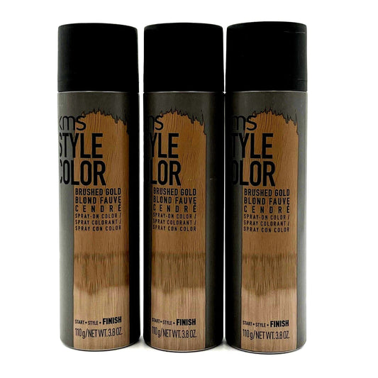 kms Style Color Brushed Gold Spray On Color 3.8 oz-3 Pack