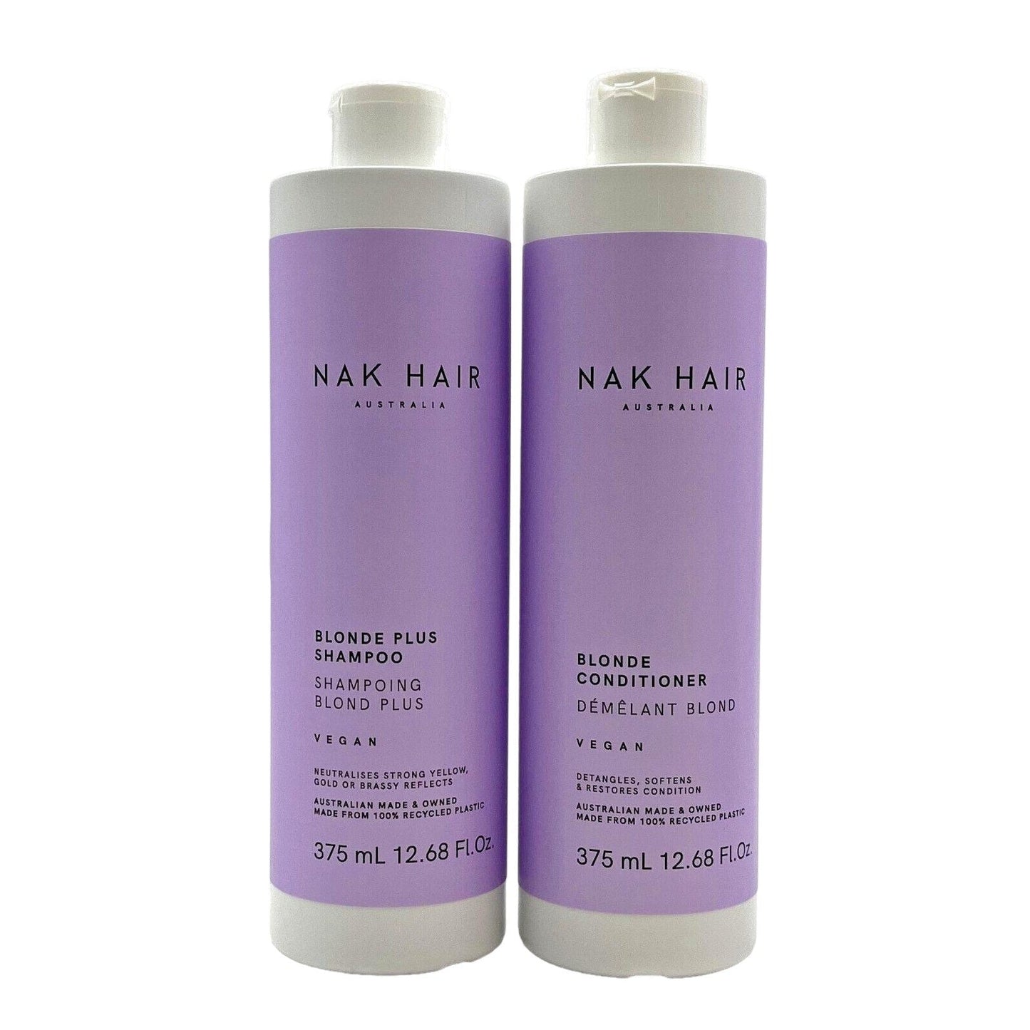 Nak Hair Australia Blonde Plus Shampoo & Blonde Conditioner 12.68 oz Duo