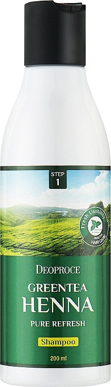 Deoproce Green Tea Henna Pure Refresh Shampoo 200ml