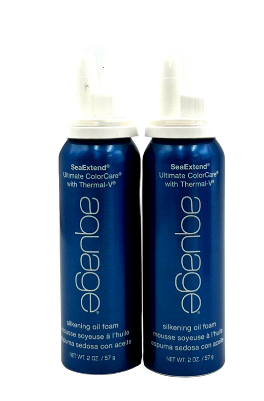 Aquage SeaExtend Silkening Oil Foam 2 oz-2 Pack